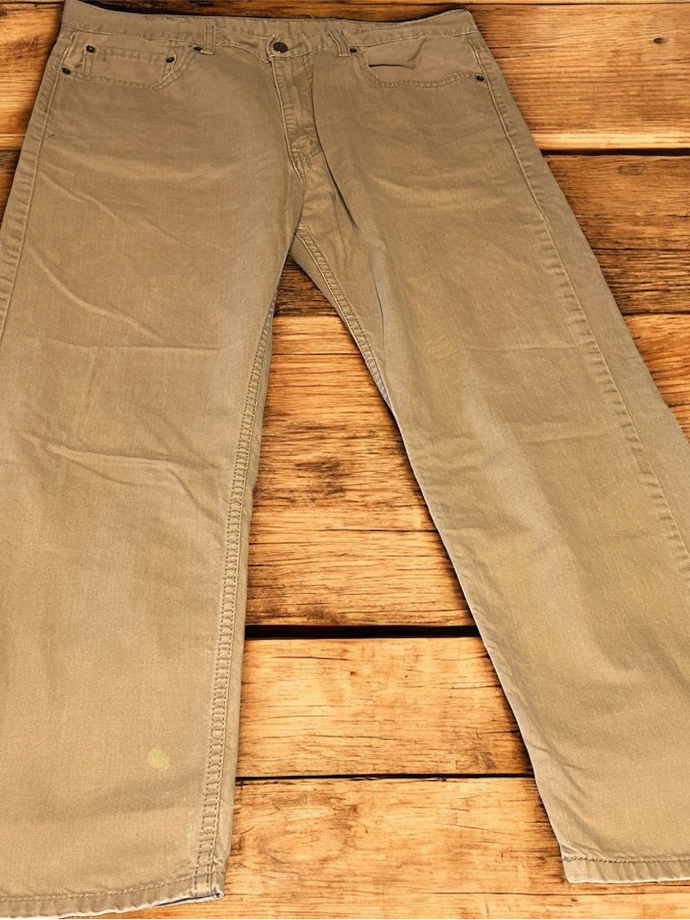 Levi Strauss & Co 505 Straight Khaki Denim Jeans